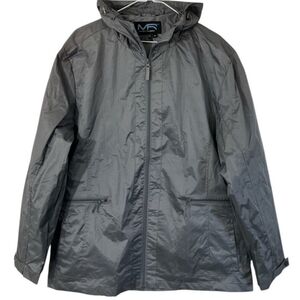 Mack Russo Men's Water Resistant Wind Breaker Zip Close Hood Pockets Sz XL
